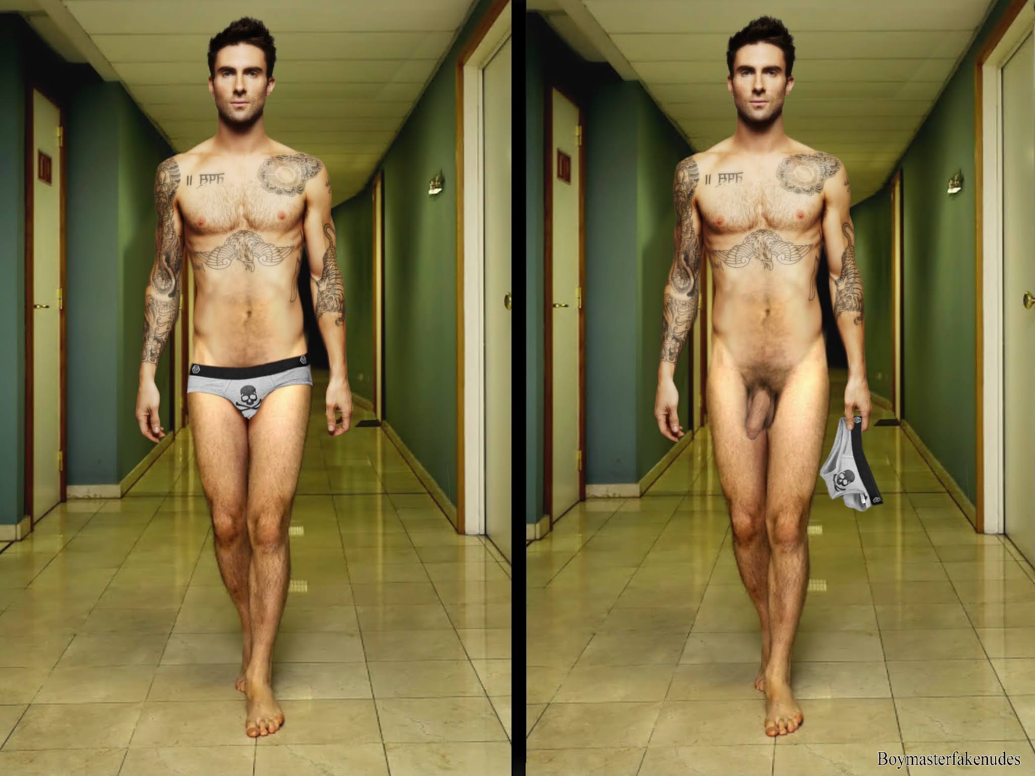 Boymaster Fake Nudes Adam Levine American Musician Shows His Cock